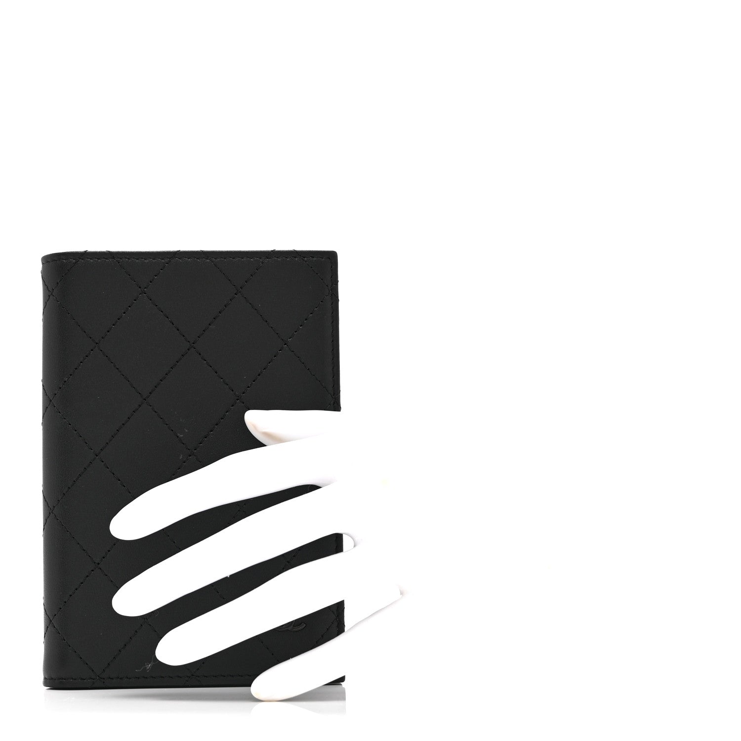 Chanel Grained Calfskin Quilted Passport Holder Wallet So Black 2 of 10