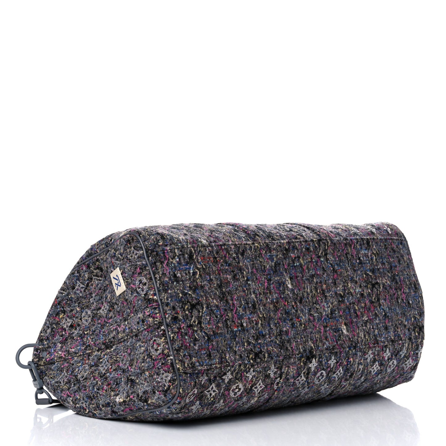 Wool Cotton Monogram Jacquard Embroidered LV Felt Keepall Bandouliere 50 Gris