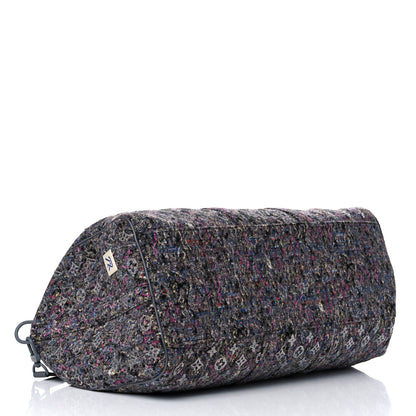 Louis Vuitton Wool Cotton Monogram Jacquard Embroidered LV Felt Keepall Bandouliere 50 Gris 3 of 11