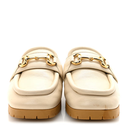Gucci Goatskin Auroville Horsebit Mules 38.5 Ivory 5 of 18