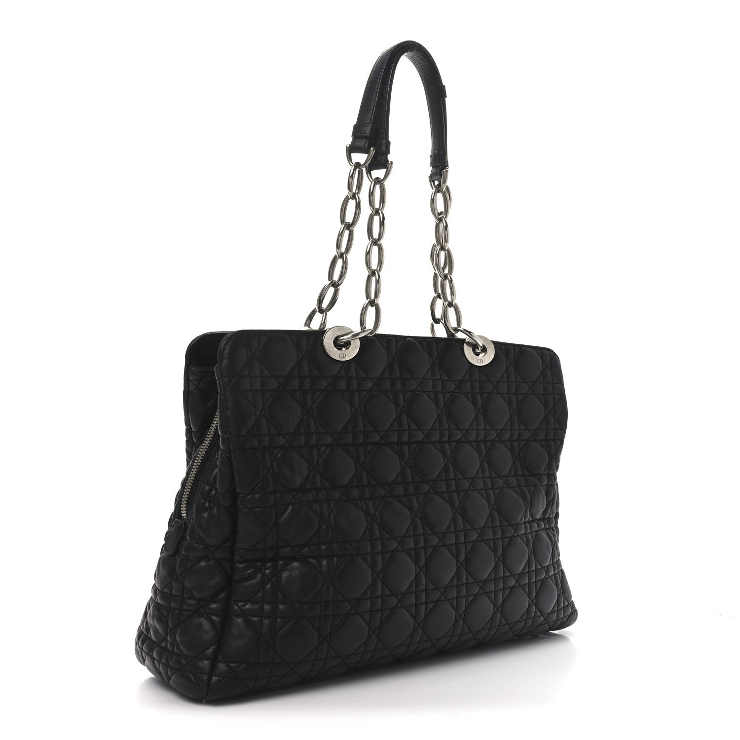 Christian Dior Lambskin Cannage Large Dior Soft Shopping Tote Black 3 of 10