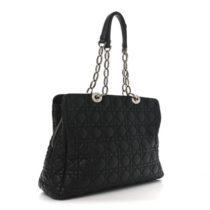Christian Dior Lambskin Cannage Large Dior Soft Shopping Tote Black 3 of 10