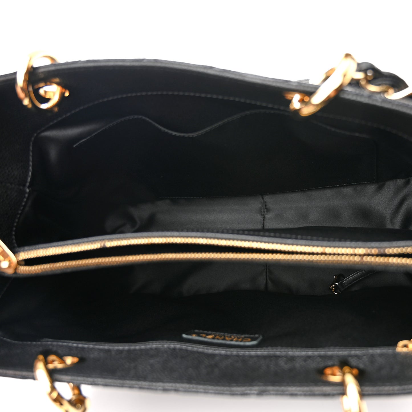 Caviar Quilted Grand Shopping Tote GST Black