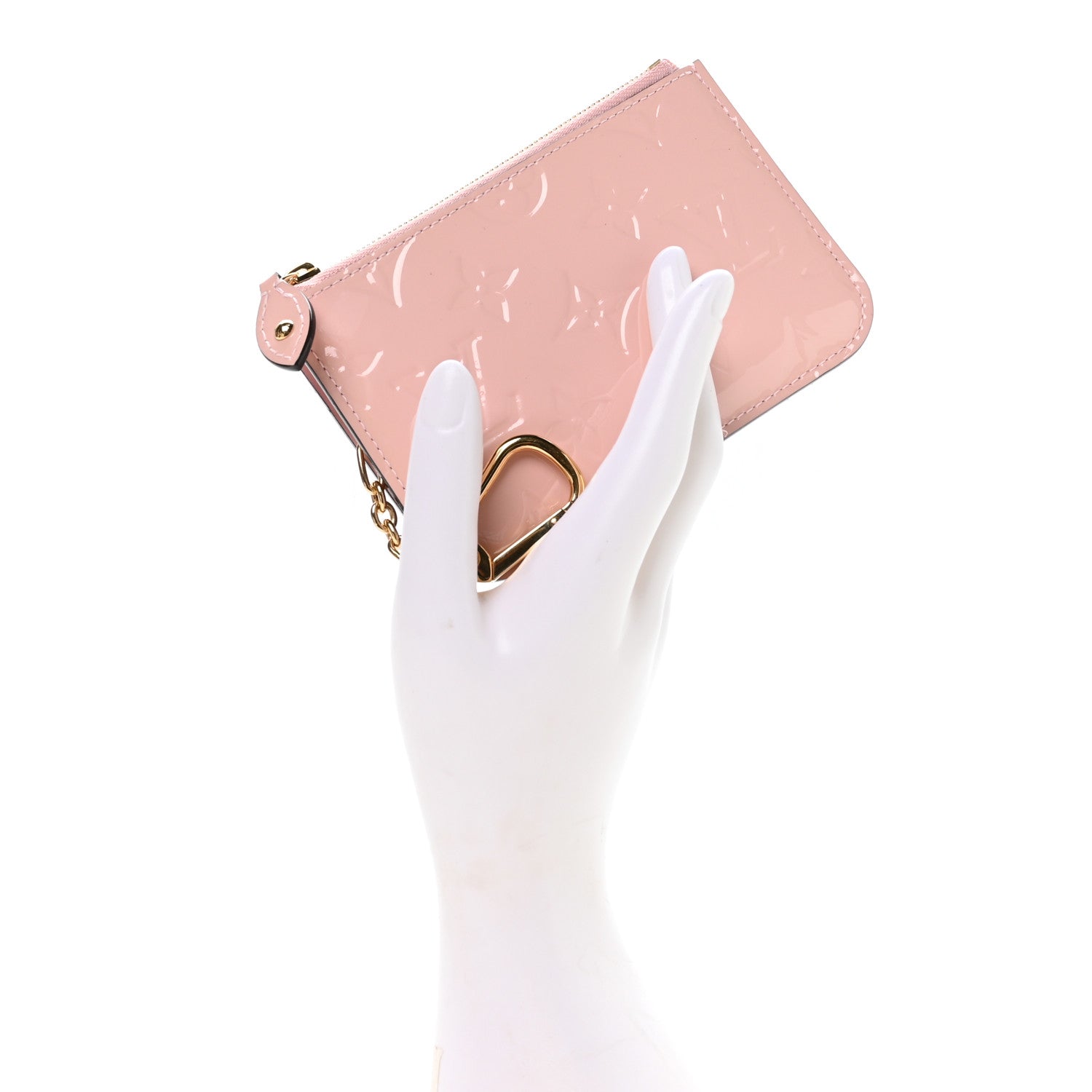 Louis Vuitton Vernis Key Pouch Rose Ballerine 2 of 8