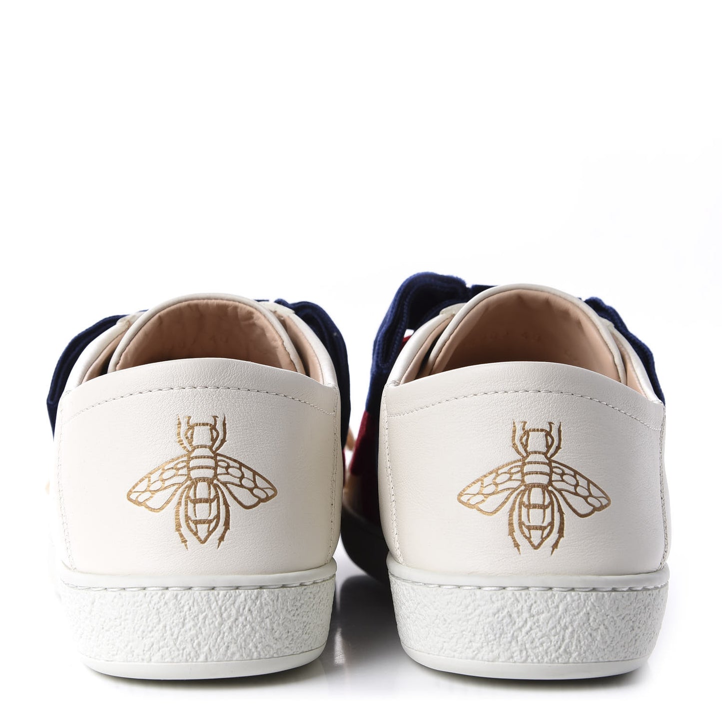 Calfskin Velvet Womens Bow Ace Sneakers 40 White