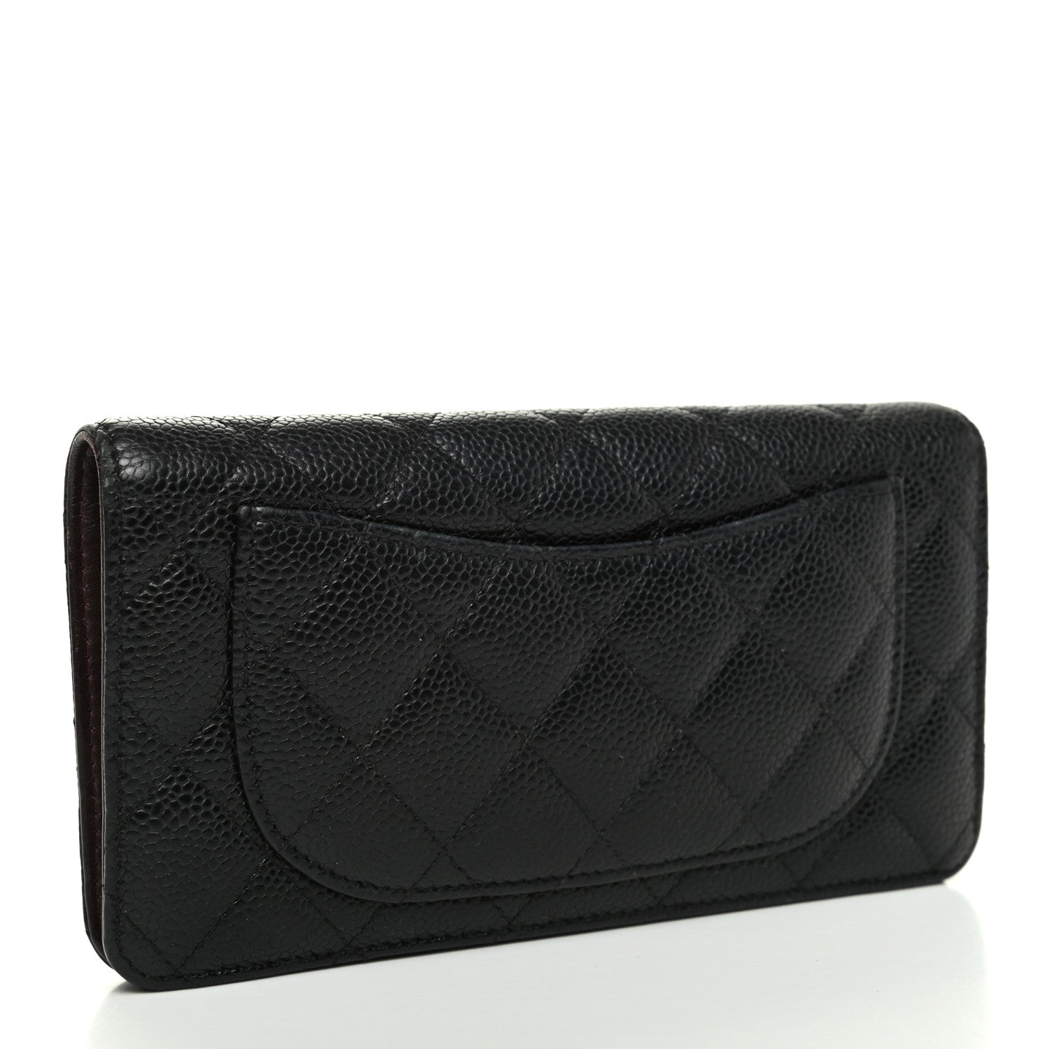 Chanel Caviar Quilted Yen Wallet Black 3 of 8