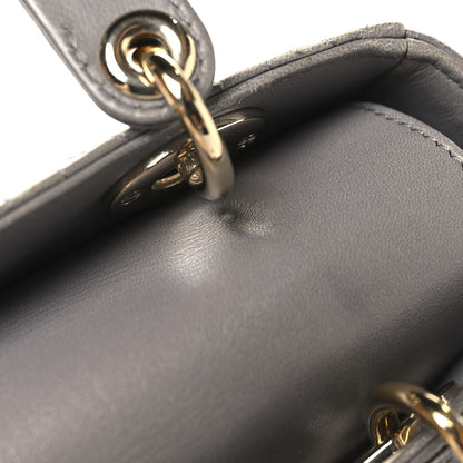 Christian Dior Lambskin Cannage Small Lucky Badges My Lady Dior Grey 12 of 13