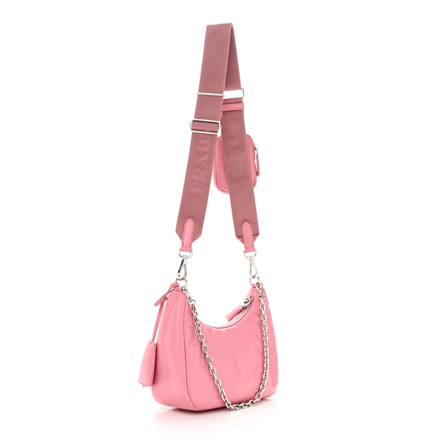 Prada Nappa Soft Padded Re-Edition 2005 Shoulder Bag Begonia 2 of 13