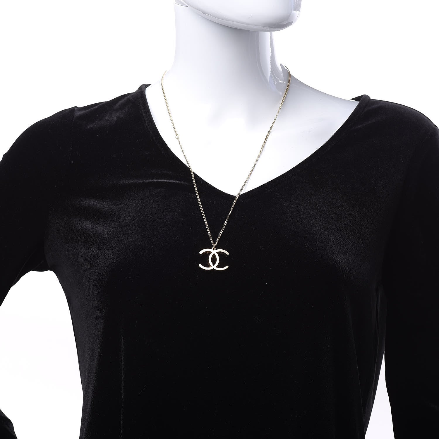 Chanel CC Necklace Light Gold 2 of 4