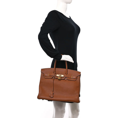 Hermes Togo Birkin 35 Gold 2 of 13