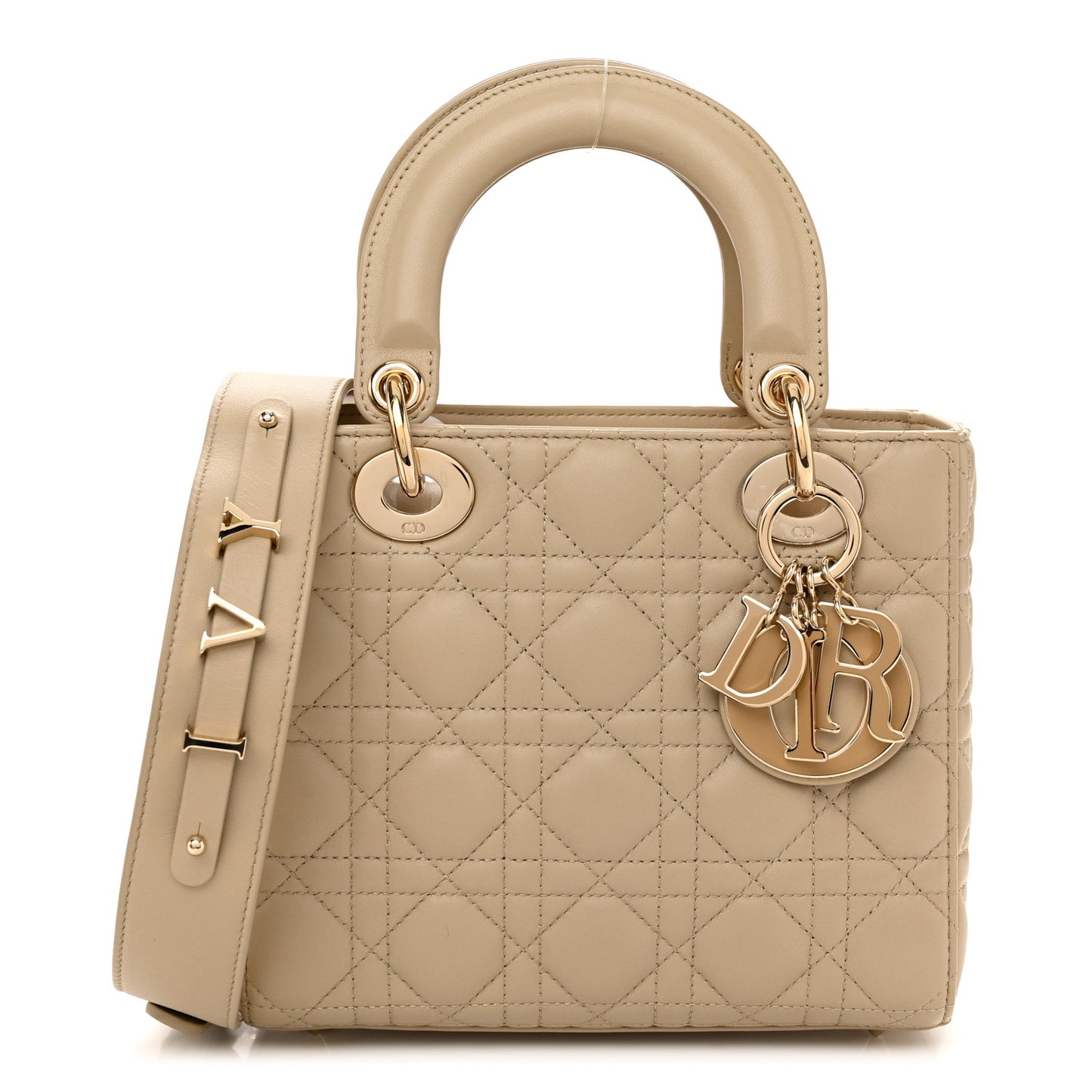 Lambskin Cannage Small My ABCDior Lady Dior Beige
