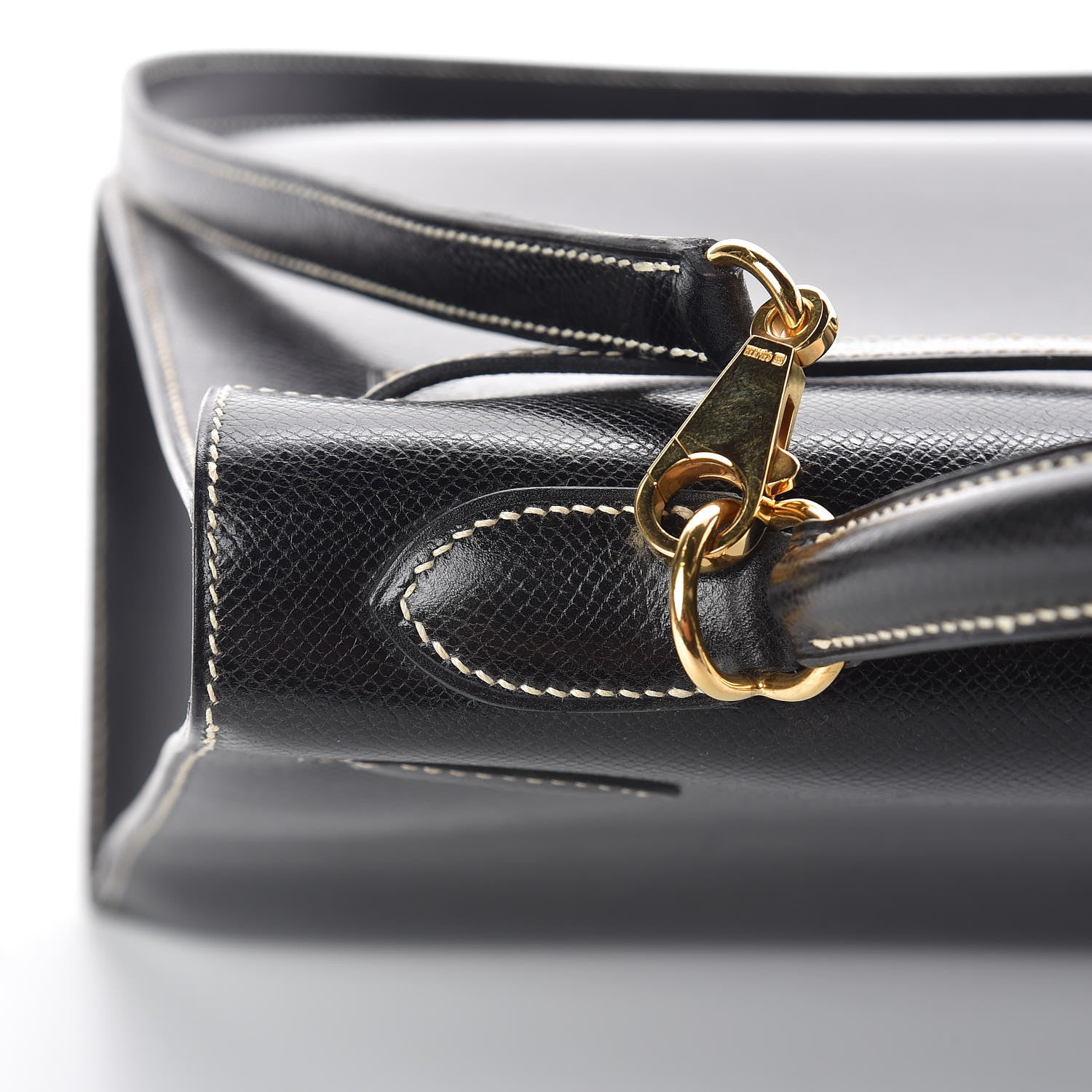 Hermes Veau Grain Lisse Kelly Sellier 32 Black 13 of 33