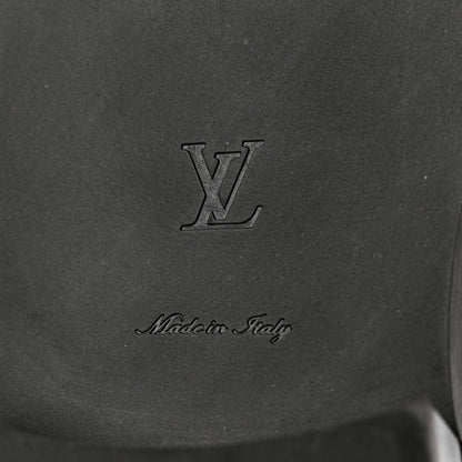 Louis Vuitton Calfskin Embossed Monogram Rebellion Half Boots 37.5 Black 8 of 13