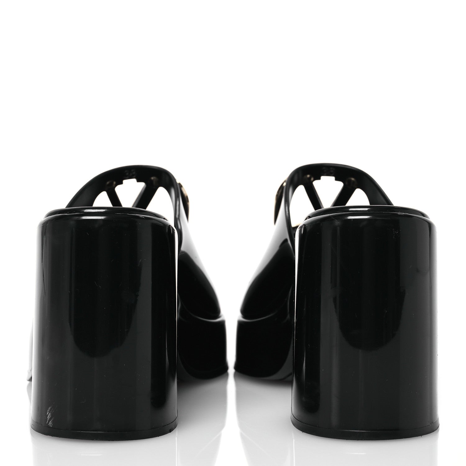 Valentino Garavani Rubber VLogo PM Platform Slide Sandals 38 Black 5 of 14