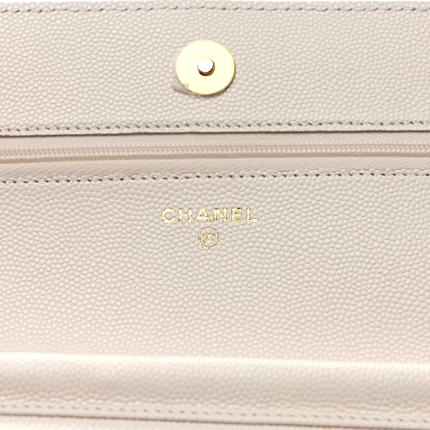 Chanel Caviar Quilted Enamel Coco Casino Wallet On Chain WOC White 5 of 12