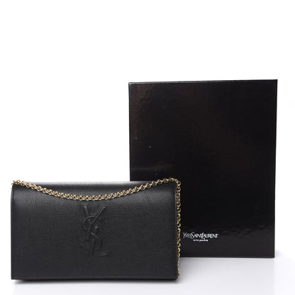 Saint Laurent Calfskin Monogram Belle de Jour Chain Clutch Black 11 of 11