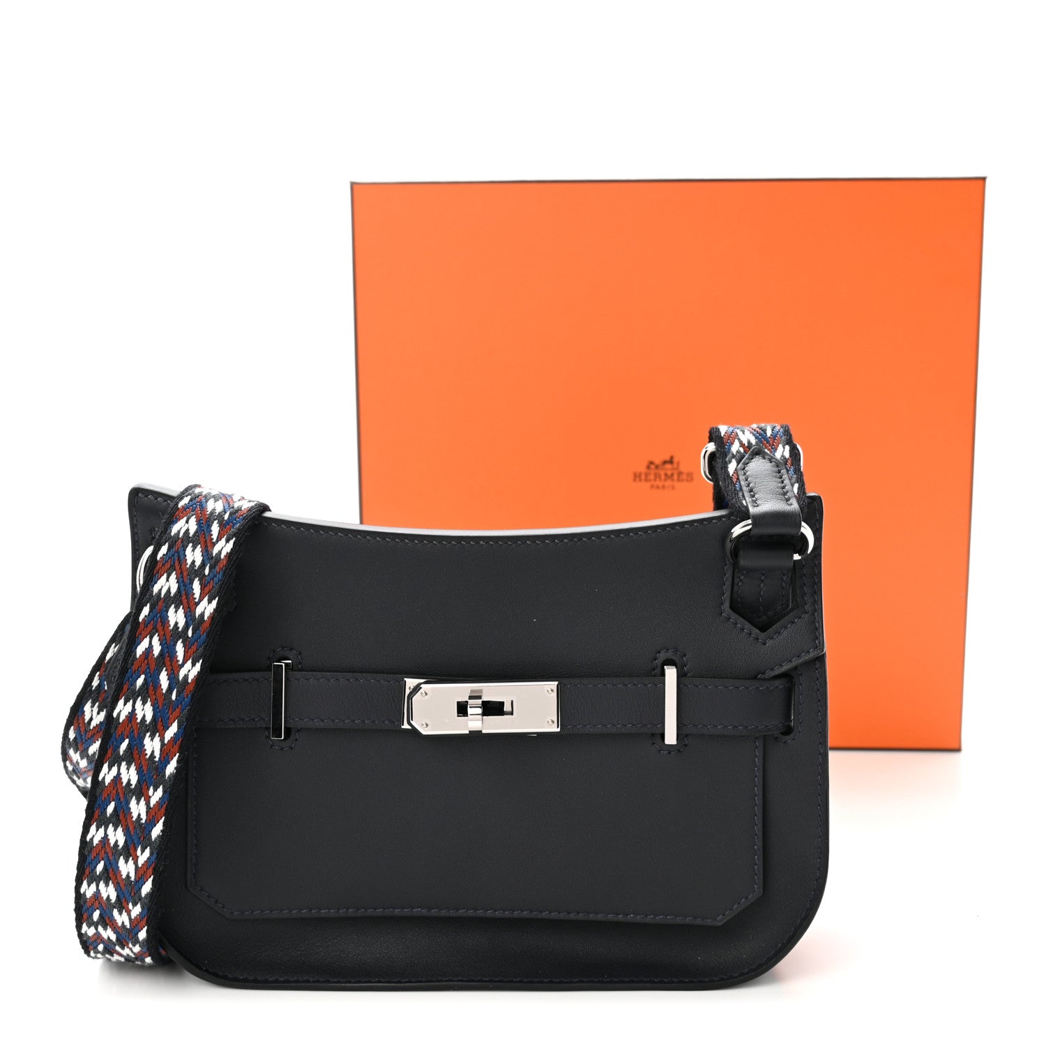 Hermes Swift Zigzag Mini Jypsiere Caban White Deep Blue 11 of 11