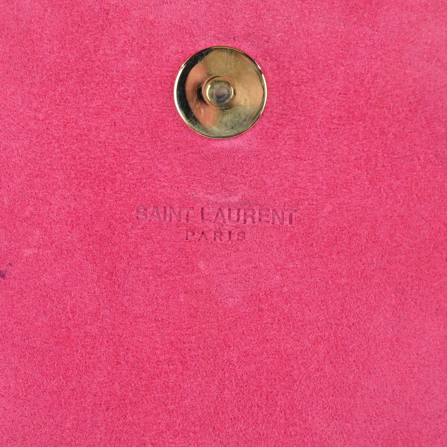 Textured Patent Medium Classic Monogram Clutch Fuchsia