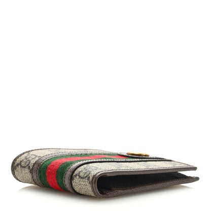 Gucci GG Supreme Monogram Web Mens Ophidia Bi-Fold Coin Wallet Beige New Acero 5 of 6