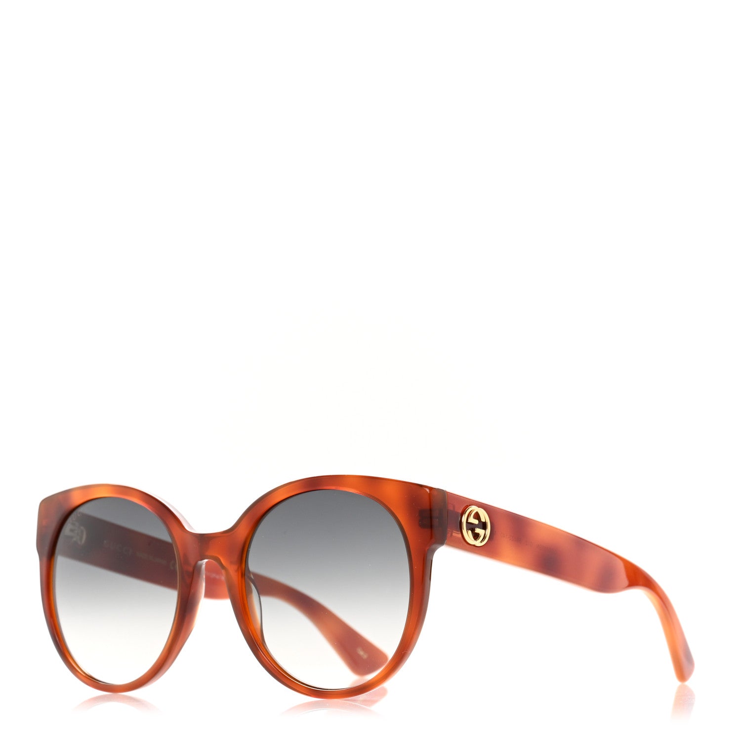 Gucci Round Eye GG GG0035SN Sunglasses Tortoise 1 of 6