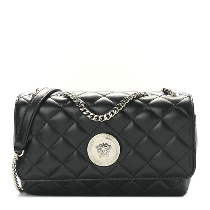 Versace Nappa Quilted Medusa Small Chain Shoulder Bag Black 1 of 8