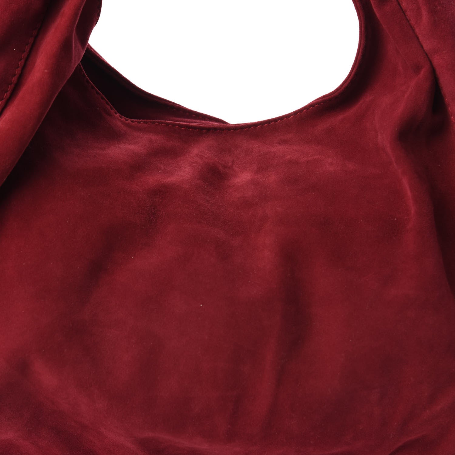 Valentino Garavani Suede Large Nuage Bow Hobo Burgundy 9 of 9