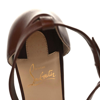 Christian Louboutin Nappa Loubi Bee Alta 130 Sandals 39 Cuoio 6 of 7