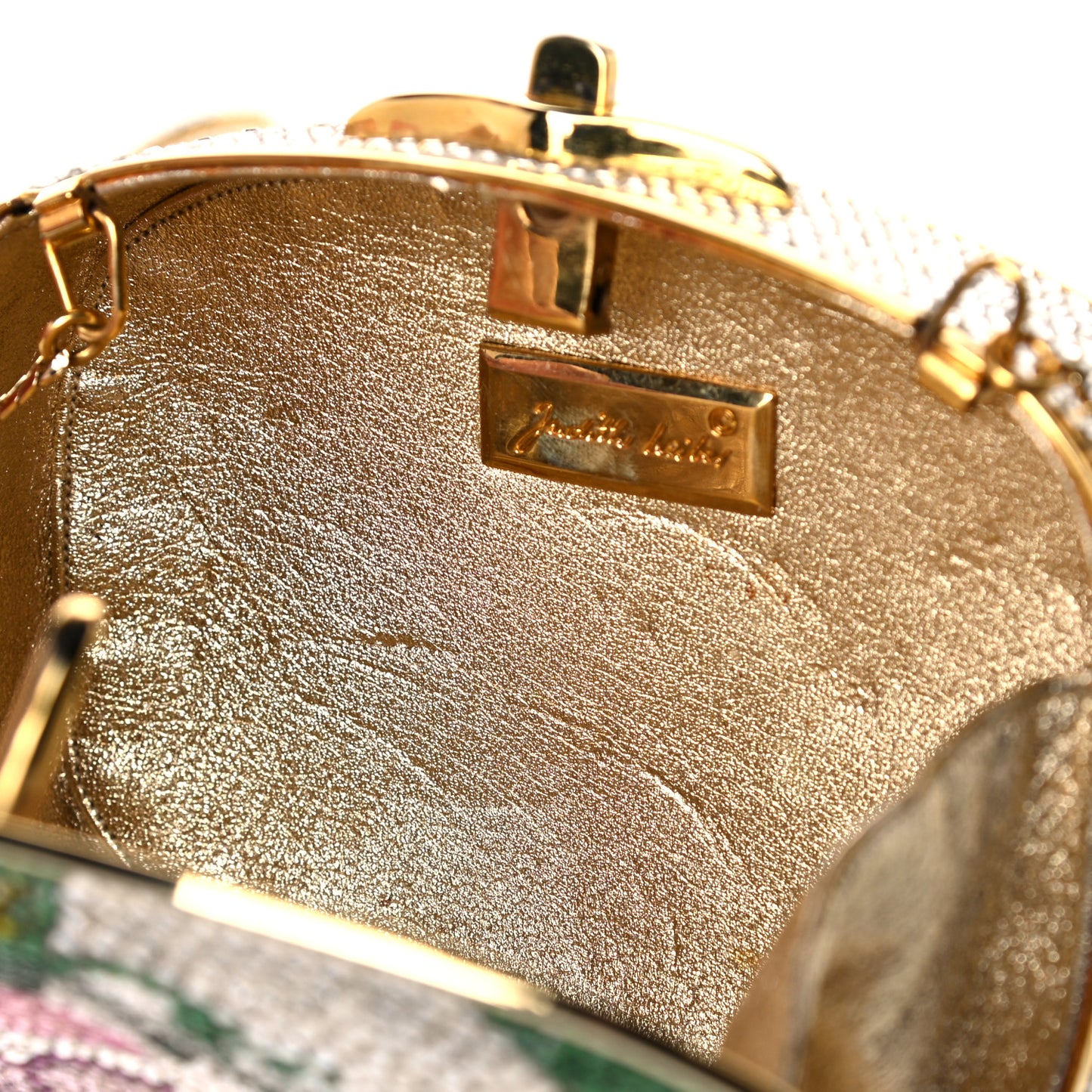 Swarovski Crystal Floral Miniaudiere Clutch