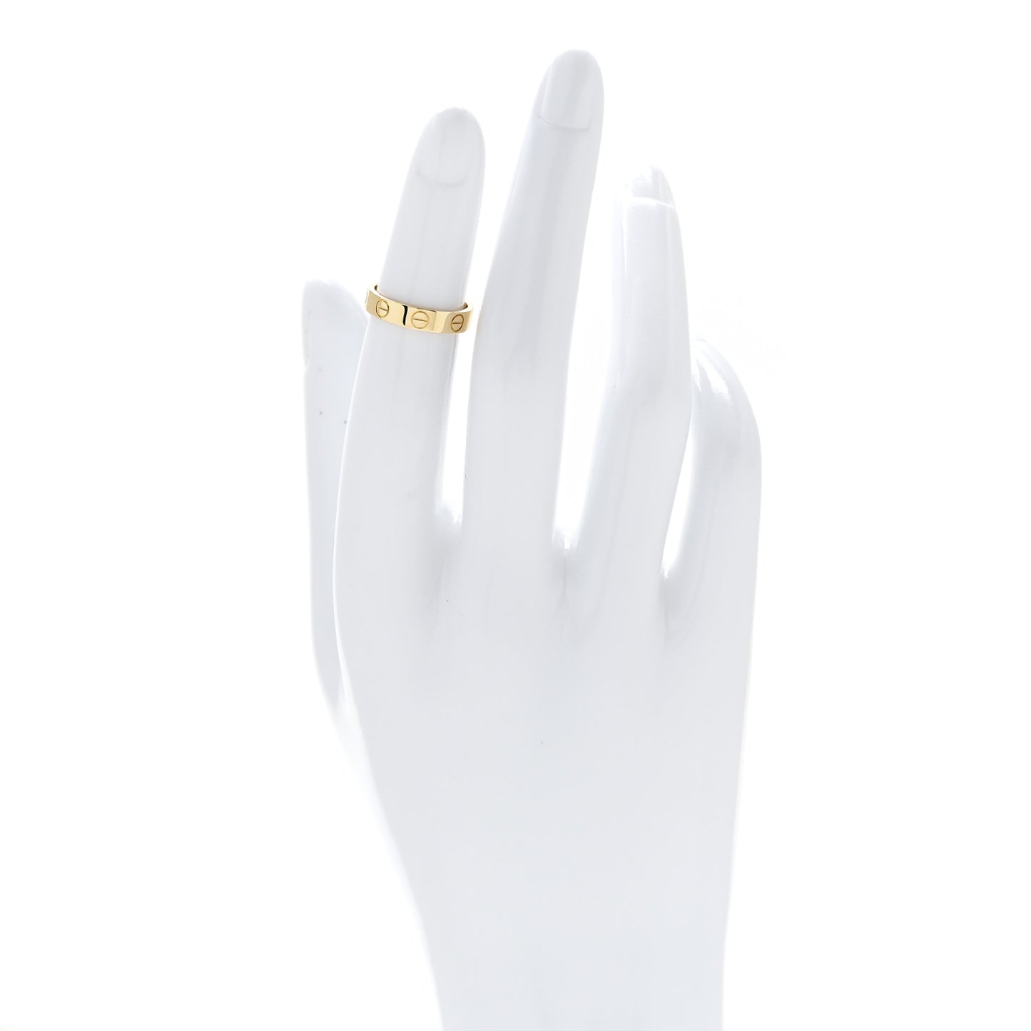 18K Yellow Gold 3.5mm LOVE Wedding Band Ring 46 3.75