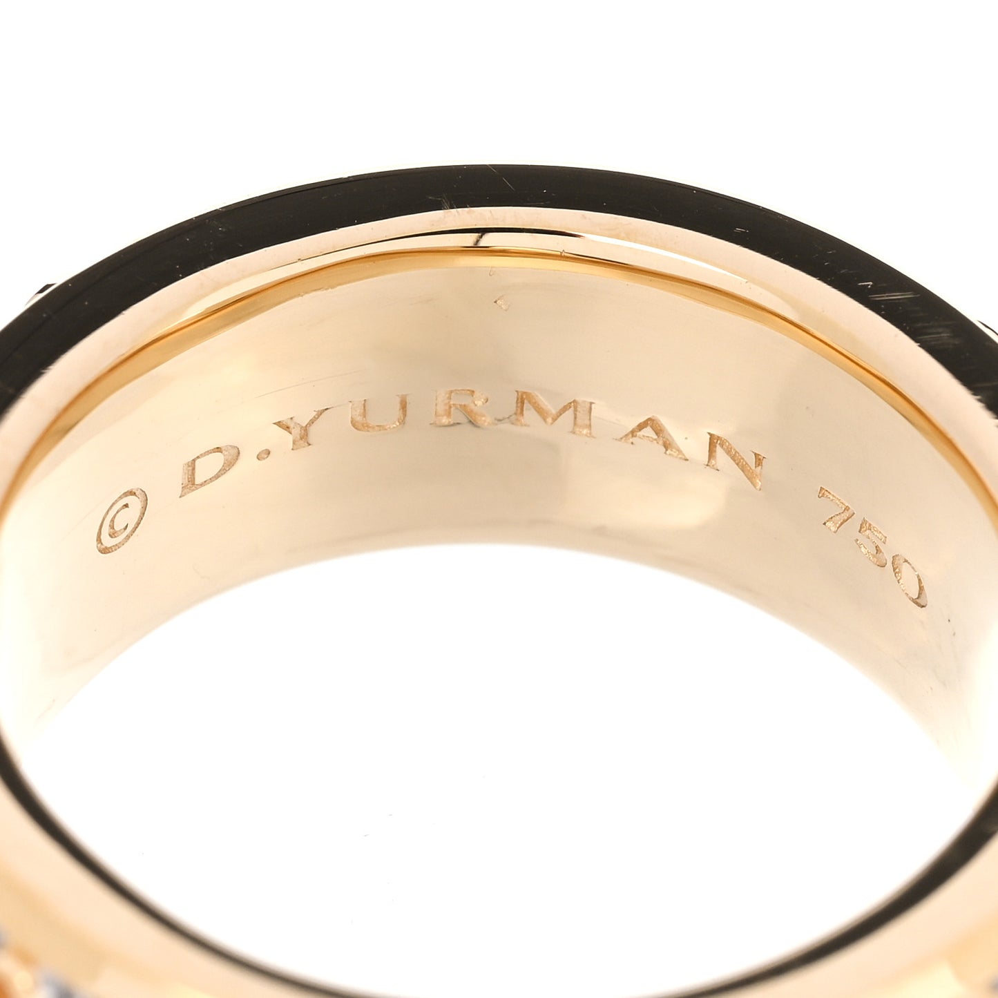 18K Yellow Gold Diamond 8mm Armory Band Ring 57 8