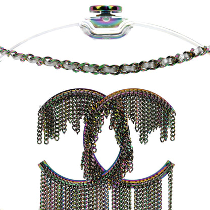 Chanel Plexiglass Iridescent Chain Fringe CC Clutch Clear 8 of 8