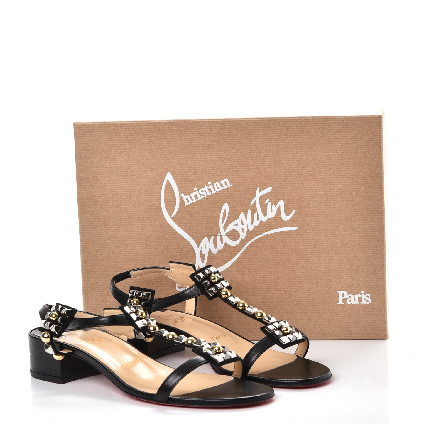 Nappa Kaleidra 25 T-Strap Sandals 39 Black