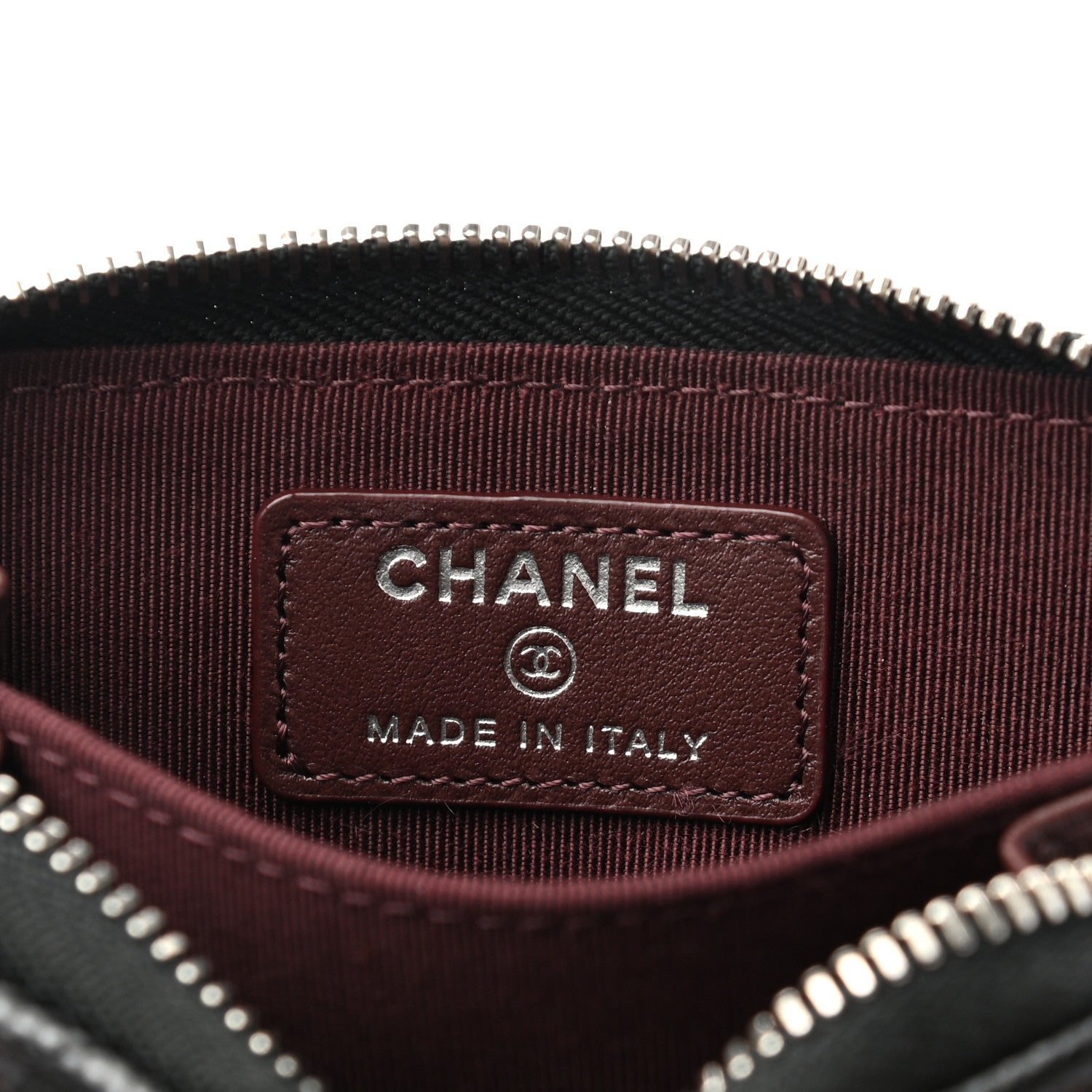 Chanel Caviar Quilted Zip Card Holder Black 6 of 8