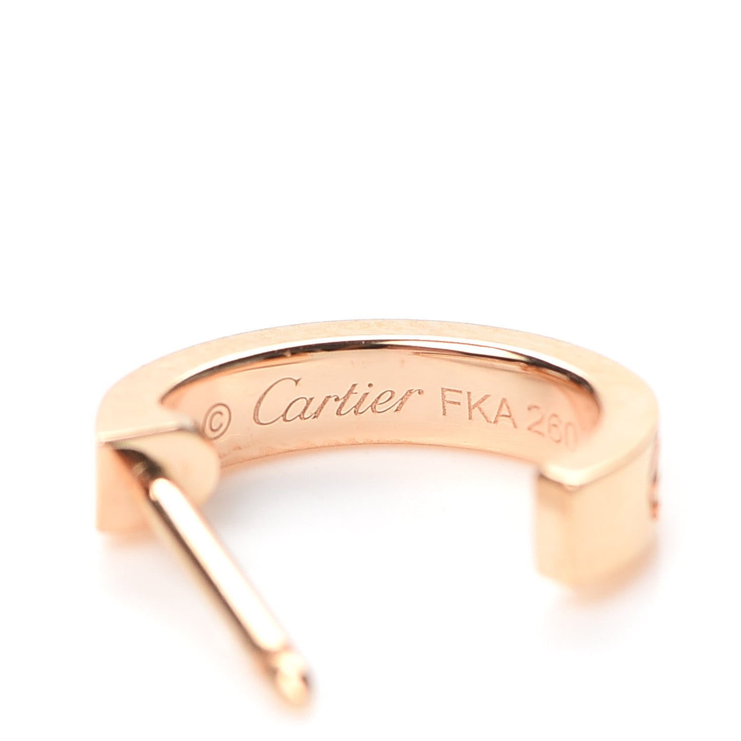18K Pink Gold Small LOVE Hoop Earrings