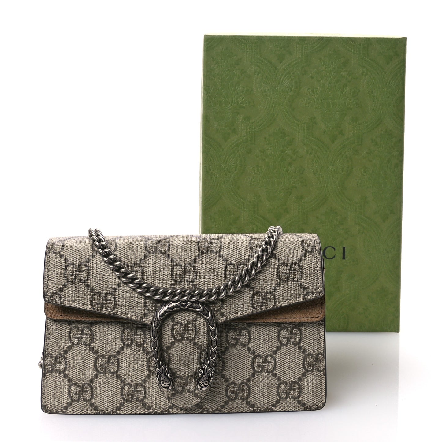 GG Supreme Monogram Super Mini Dionysus Shoulder Bag Taupe