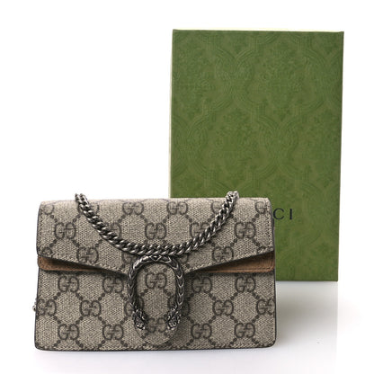 Gucci GG Supreme Monogram Super Mini Dionysus Shoulder Bag Taupe 11 of 11