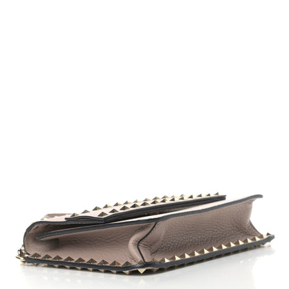 Valentino Garavani Pebbled Calfskin Rockstud Side Slip Crossbody Poudre 4 of 8