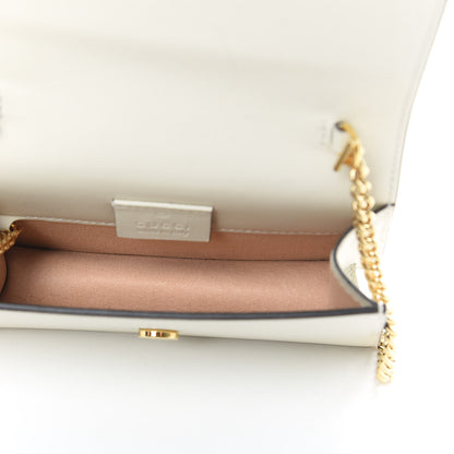 Gucci Calfskin Super Mini Sylvie Chain Shoulder Bag White 5 of 10
