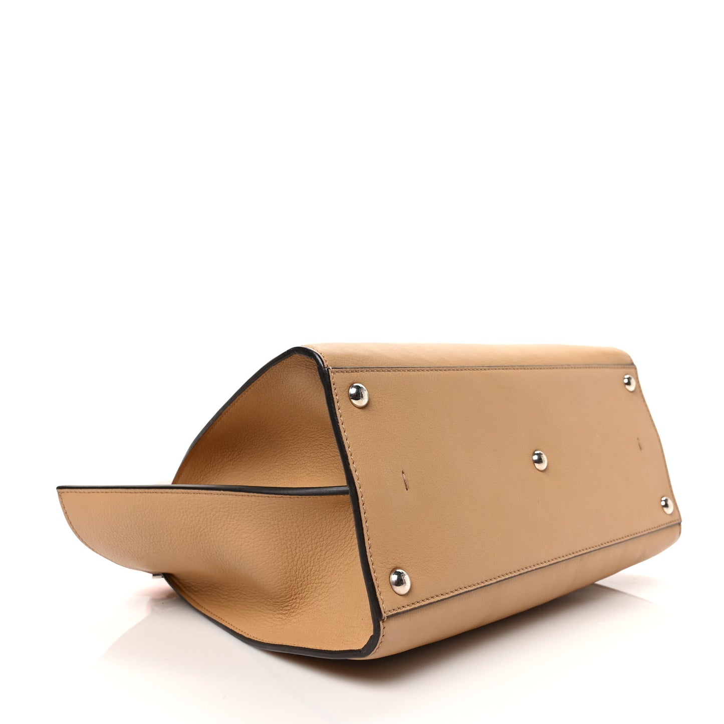 Calfskin Shearling Petite 3Jours Tote Tan