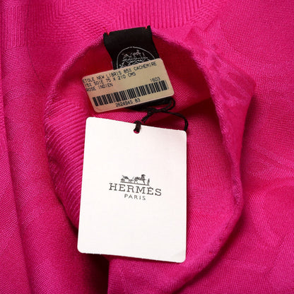 Hermes Cashmere Silk New Libris Stole Rose Indien 5 of 5