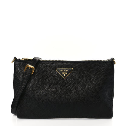 Prada Vitello Daino Crossbody Bag Black 1 of 9