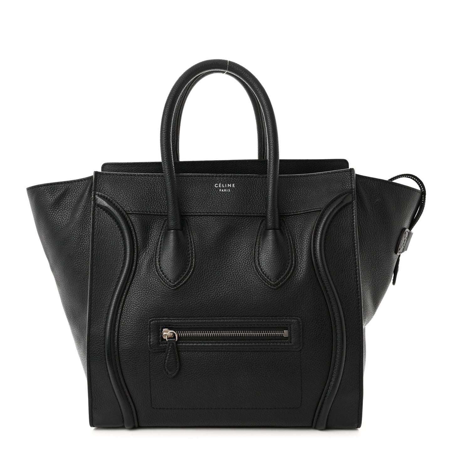 Drummed Calfskin Mini Luggage Black
