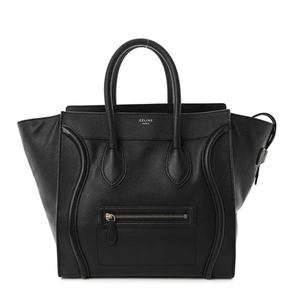 Celine Drummed Calfskin Mini Luggage Black 1 of 11