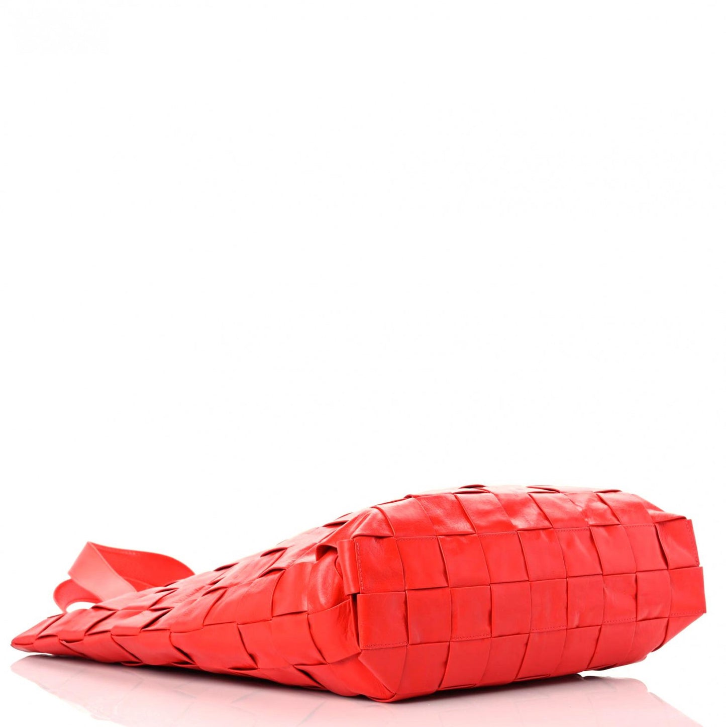 Calfskin Maxi Intrecciato Cassette Tote Tomato