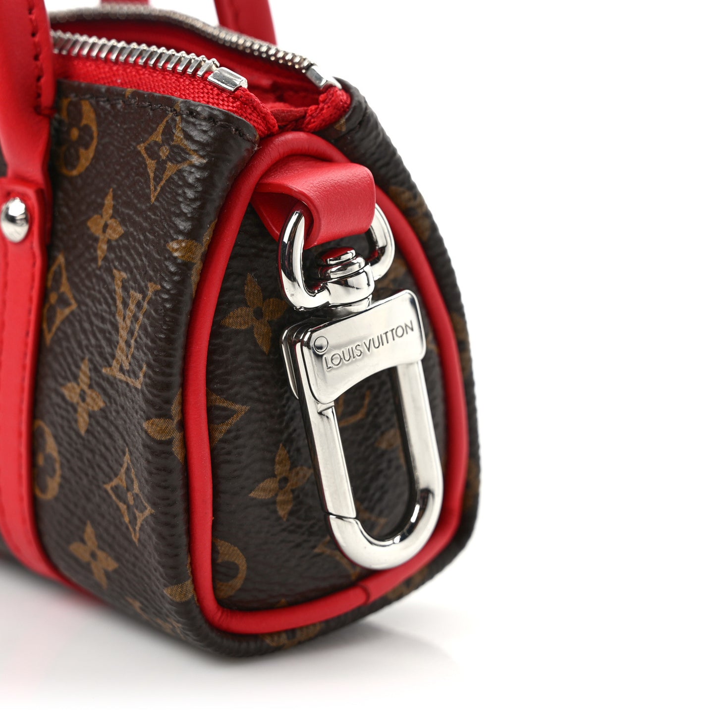 Monogram LV Colormania Mini Keepall Pouch Bag Charm Red