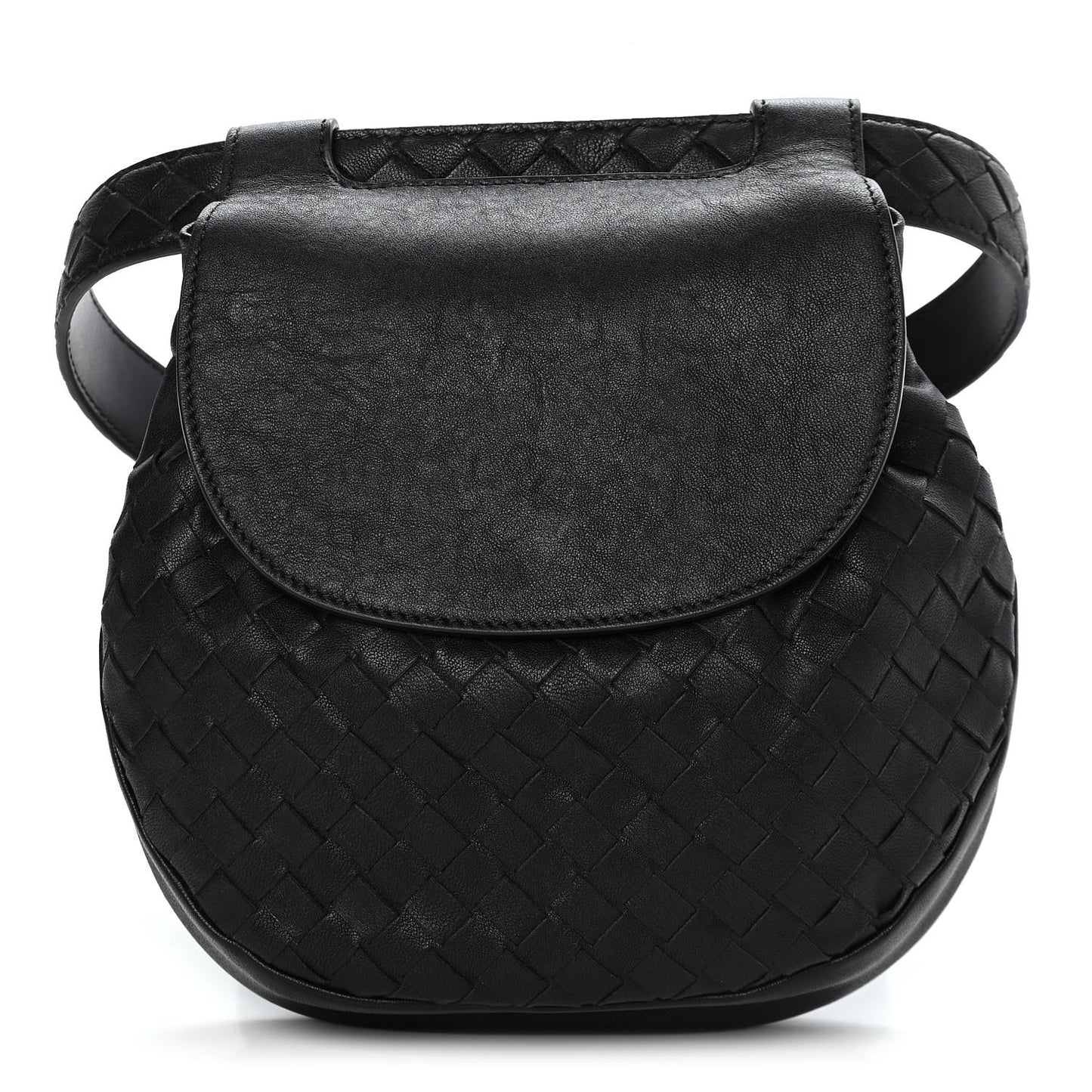 Nappa Intrecciato Belt Bag Black