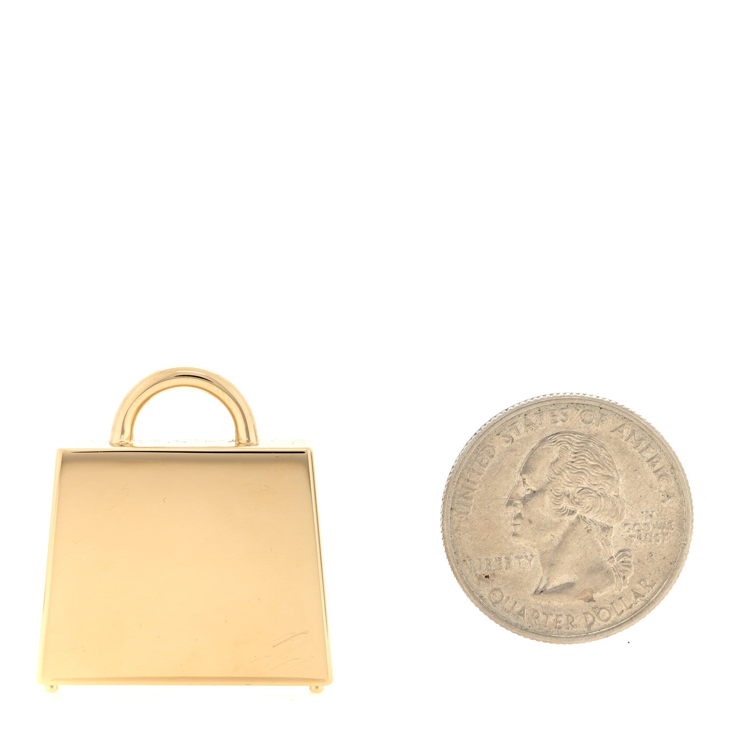 Hermes Lacquered Permabrass Kelly Curiosite Charm Black 2 of 3