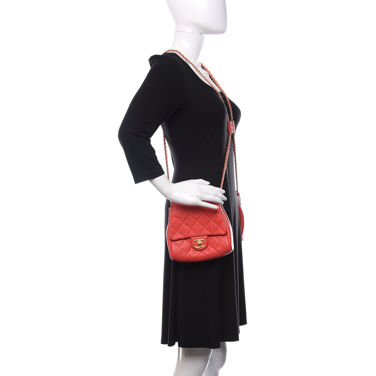 Chanel Lambskin Quilted Side-Packs Red 3 of 16