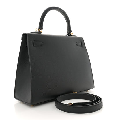 Hermes Epsom Kelly Sellier 25 Black 2 of 11