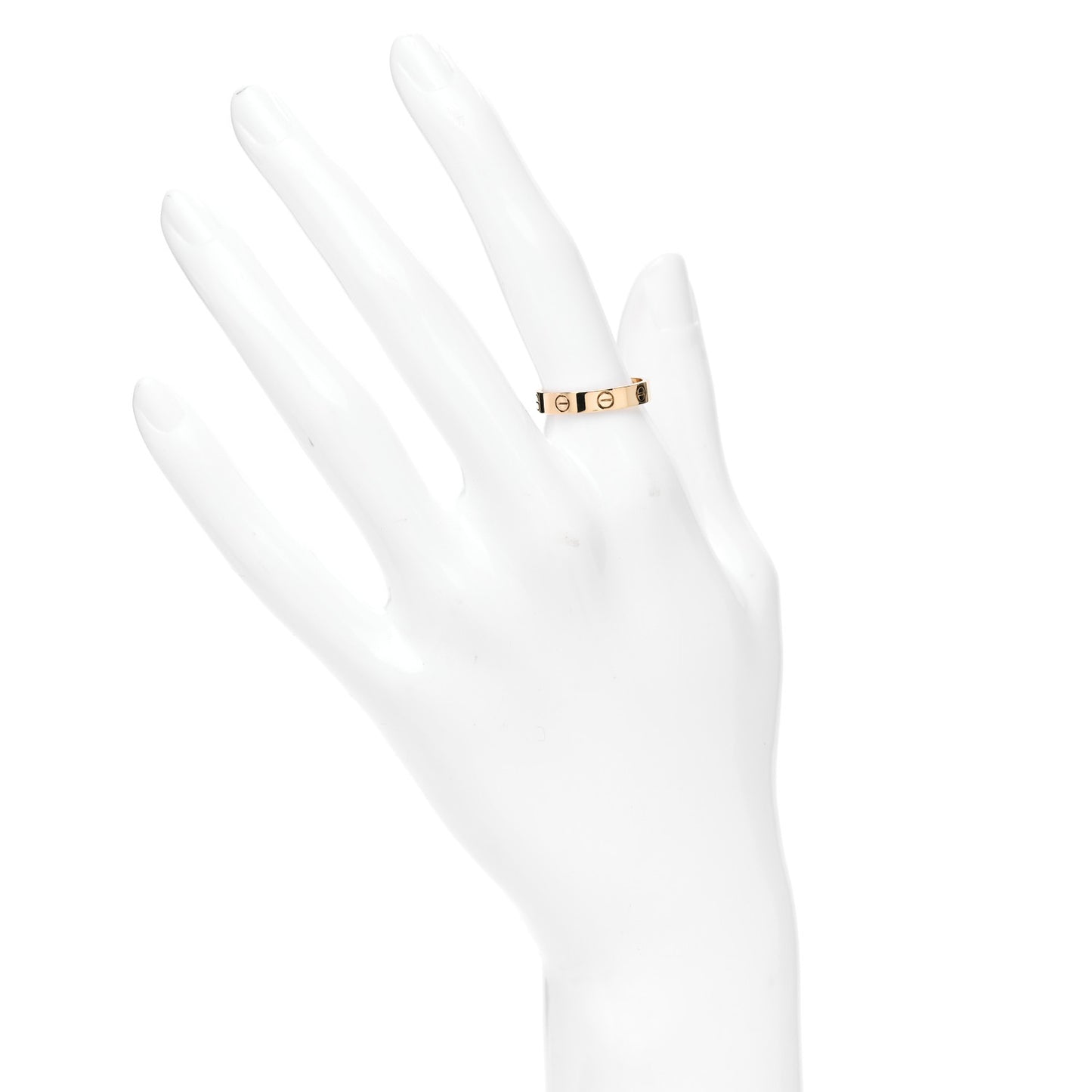 18K Yellow Gold 3.5mm LOVE Wedding Band Ring 53 6.5